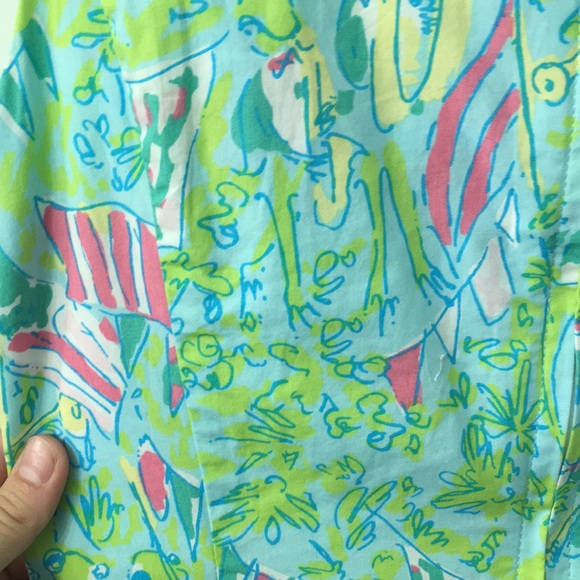 A Lilly Pulitzer green, blue, and pink dress. - Picture 3 of 3